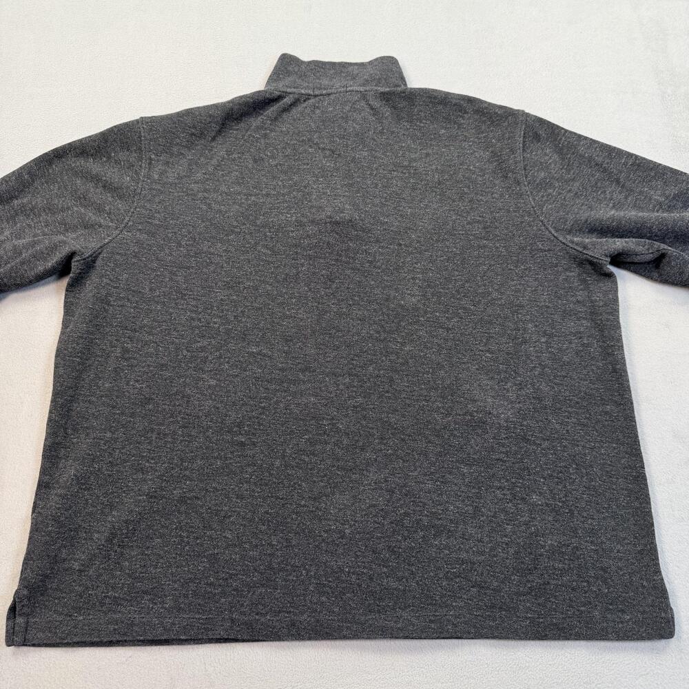 Polo Ralph Lauren Sweater Mens XL Gray Estate Rib Quarter Zip Cotton Pullover - Picture 10 of 10